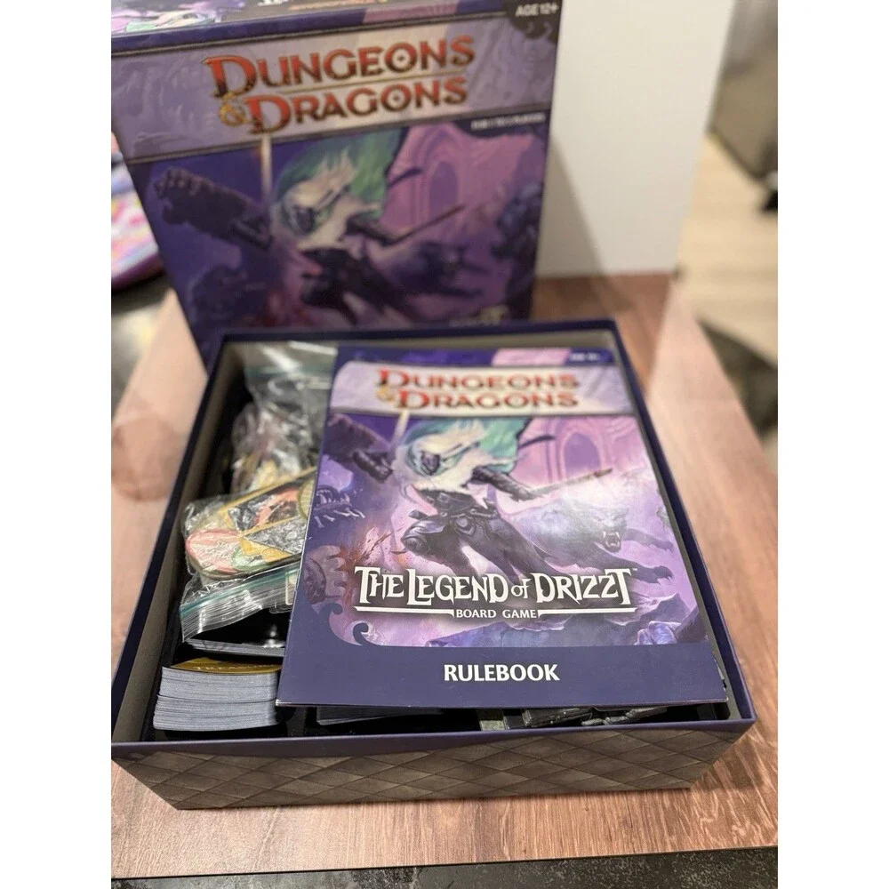 Dungeons & Dragons The Legend of Drizzt Fantasy Board Game, 1-5P, Ages 12+